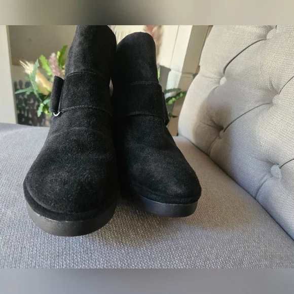 Fly London Labe Women’s Ankle Boots Black Faux Leather/Suede Wedge Size 37(6.5) - Picture 5 of 9
